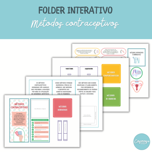 Folder interativo - Métodos contraceptivos