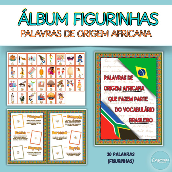 Álbum de figurinhas - Palavras de origem africana